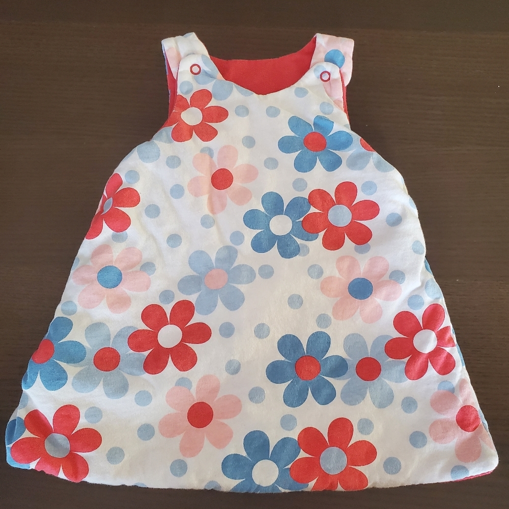 Baby Girl! Adorable, tiny, reversible dress.